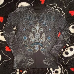 Xtreme Couture Black Designed Long Sleeve